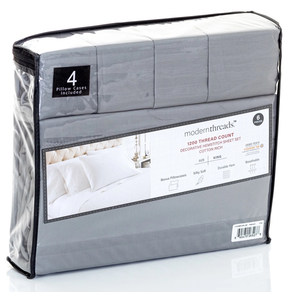 MODERN THREADS 1200 THREAD COUNT 6 Piece Set